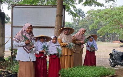 PANEN SAYUR KEGIATAN PEMBELAJRAN BERCOCOK TANAM
